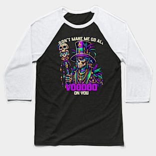 Mardi Gras Priest Top Hat New Orleans Witch Doctor Baseball T-Shirt